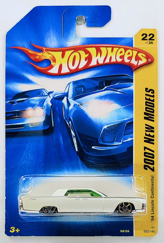 Hot Wheels 2007 - Collector # 022/180 - New Models 22/36 - '64 Lincoln Continental - White- USA