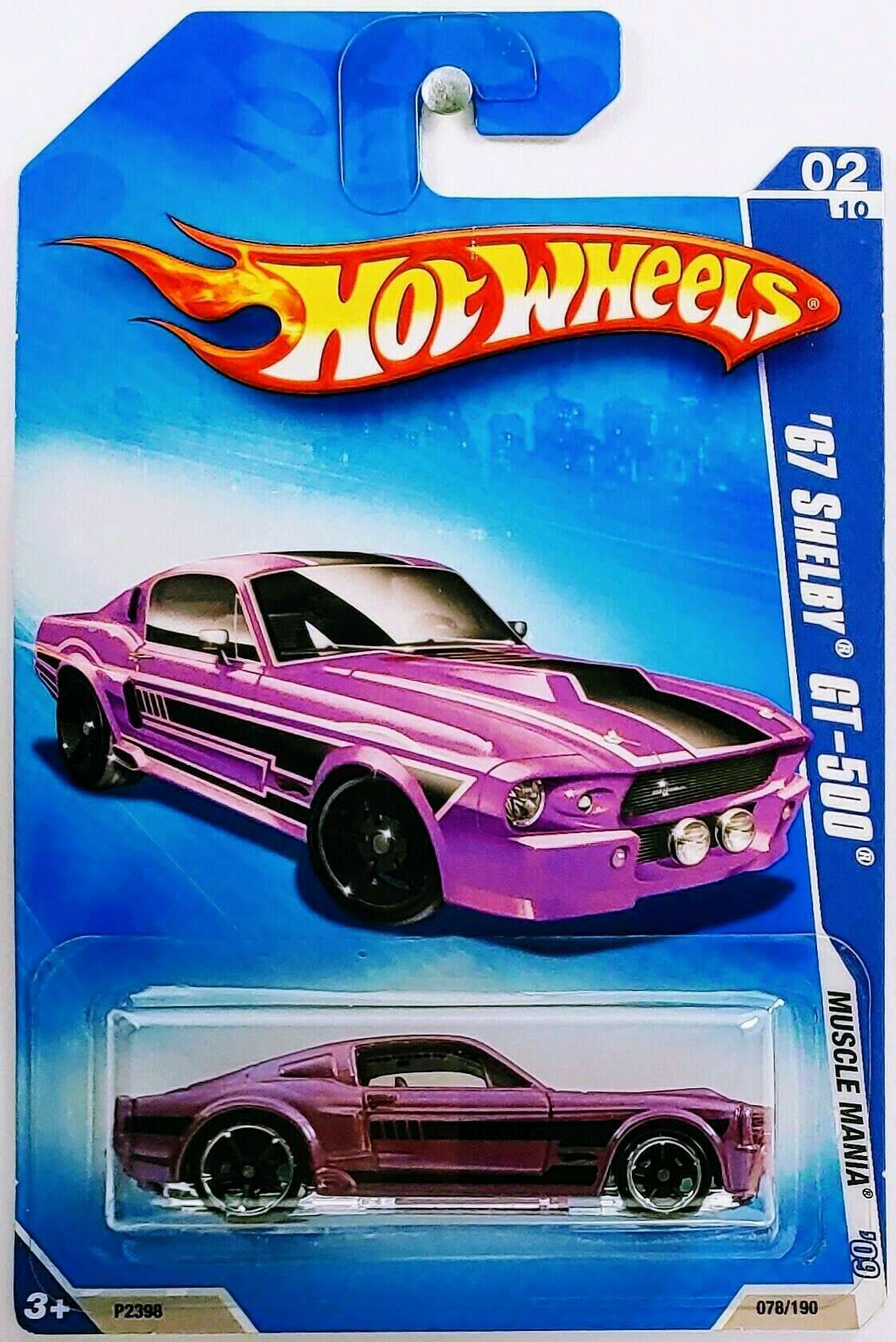 Hot Wheels 2009 - Collector # 078/190 - Muscle Mania 02/10 - '67 Shelby GT-500 - Purple - Kmart Exclusive