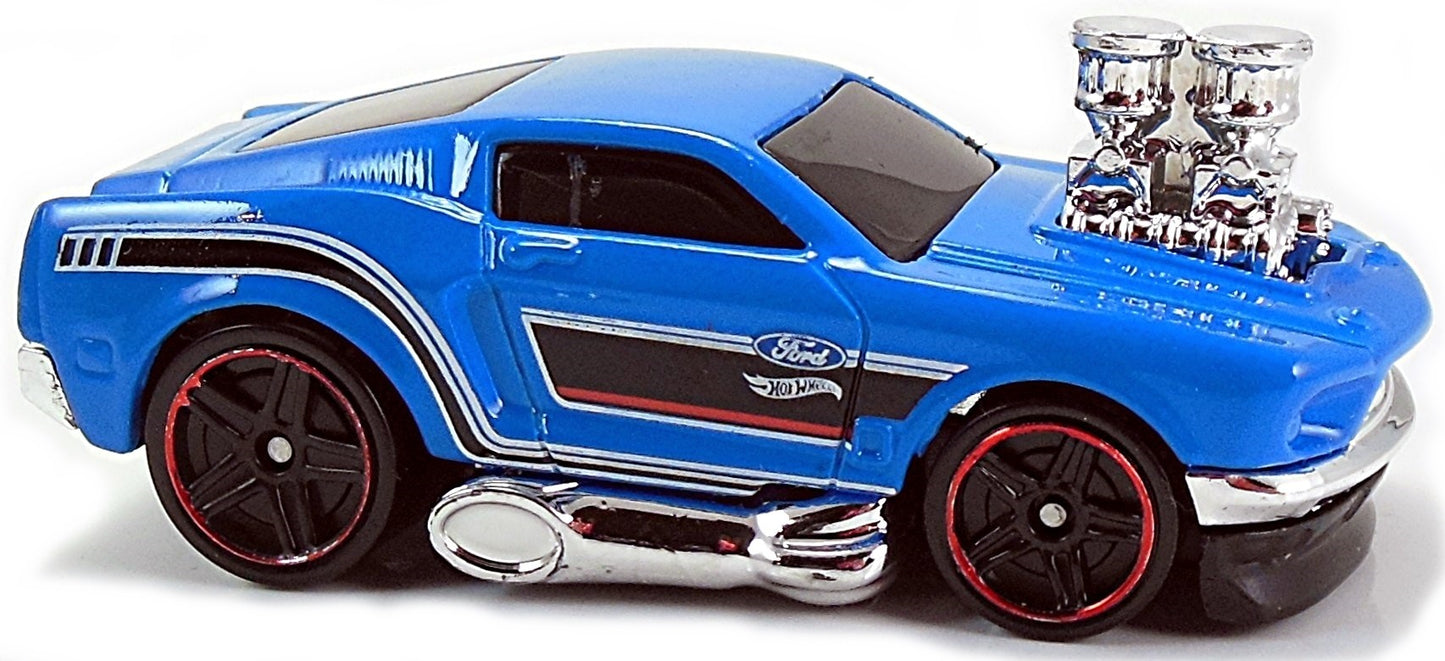 Hot Wheels 2017 - Collector # 124/365 - Tooned 4/10 - '68 Mustang - Blue - FSC