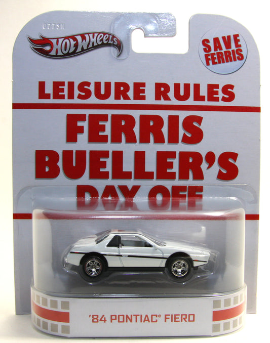 Hot Wheels 2013 - Retro Entertainment / Ferris Bueller's Day Off - '84 Pontiac Fiero - White - Metal/Metal & Real Riders