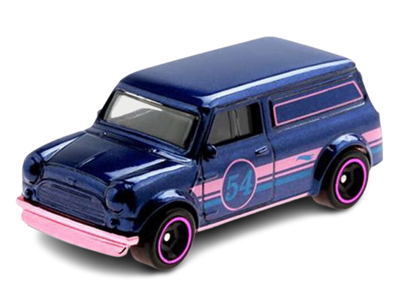 Hot Wheels 2022 - 54th Anniversary Series - Blue & Pink 2/5 - '67 Mini Van - Dark Blue