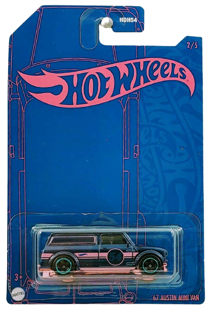 Hot Wheels 2022 - 54th Anniversary Series - Blue & Pink 2/5 - '67 Mini Van - Dark Blue
