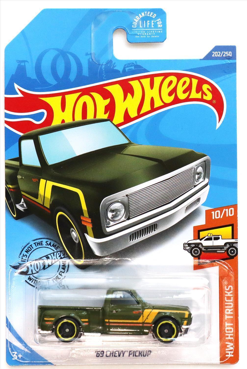 Hot Wheels 2020 - Collector # 202/250 - HW Hot Trucks 10/10 - '69 Chevy Pickup - Olive Green