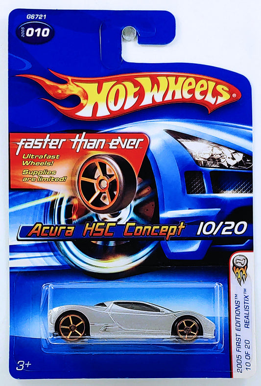 Hot Wheels 2005 - Collectors # 010/183 - First Editions / Realistix 10/20 - Acura HSC Concept - Gray - Faster Than Ever