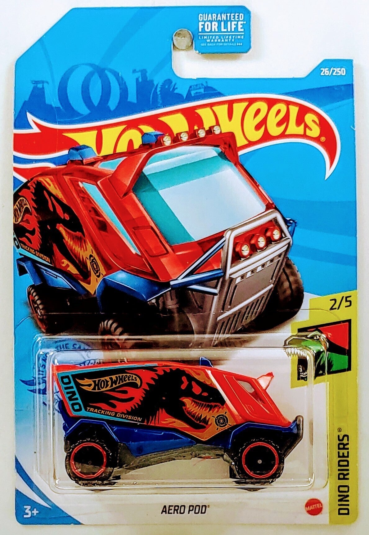 Hot Wheels 2021 - Collector # 026/250 - Dino Riders 2/5 - Aero Pod - Red / Dino