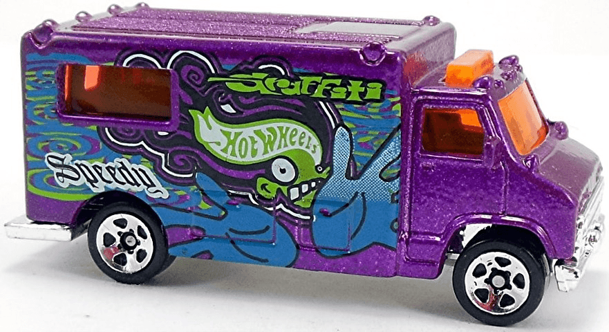 Hot Wheels 1999 - Collector # 951 - Street Art Series 3/4 - Ambulance - Purple / Speedy Graffiti - 5 Spokes - USA