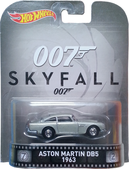 Hot Wheels 2016 - Entertainment / James Bond 007 Skyfall - Aston Martin DB5 1963 - Silver - Metal/Metal & Real Riders