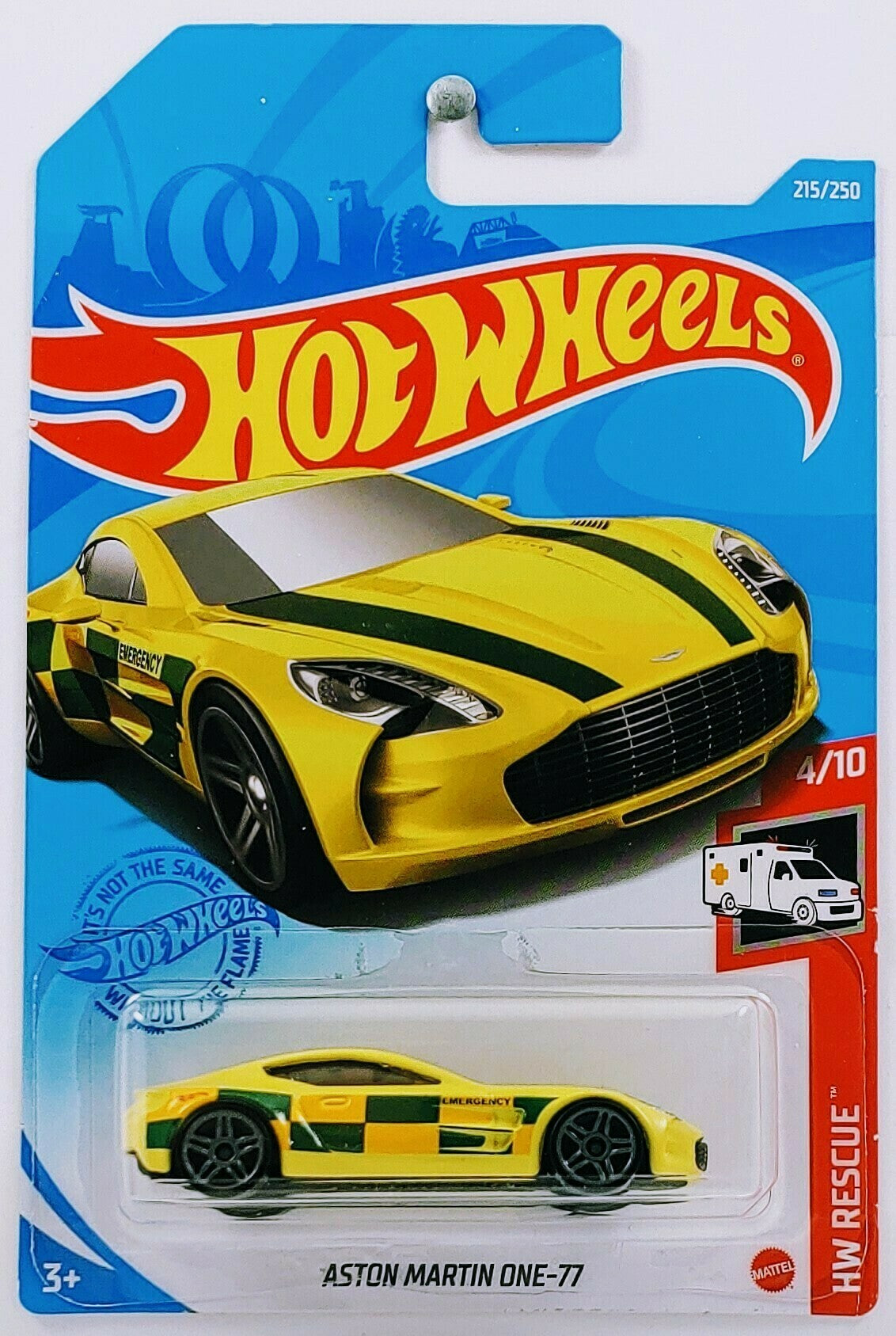 Hot Wheels 2021 - Collector # 215/250 - HW Rescue 4/10 - Aston Martin One-77 - Yellow - IC