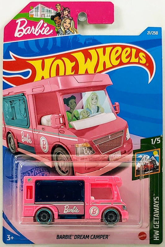 Hot Wheels 2021 - Collector # 021/250 - HW Getaways 1/5 - New Models - Barbie Dream Camper - Pink - IC