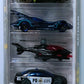 Hot Wheels 2019 - Gift Pack / 5 Pack - Batman - Bassline, Batmobile, Batcopter, Ford Fusion and Cockney Cab II