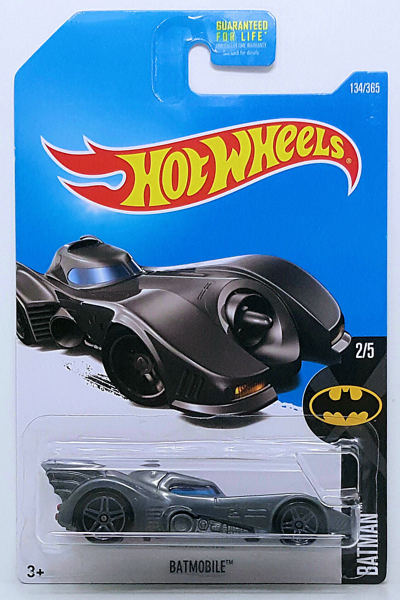 Hot Wheels 2017 - Collector # 134/365 - Batman 2/5 - Batmobile - Metallic Gray - USA