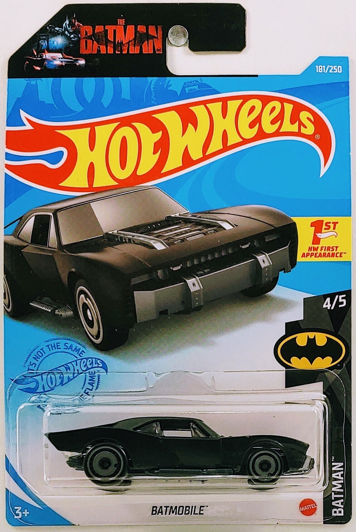 Hot Wheels 2021 - Collector # 181/250 - Batman 4/5 - New Model - Batman: Arkham Knight Batmobile - Black - IC