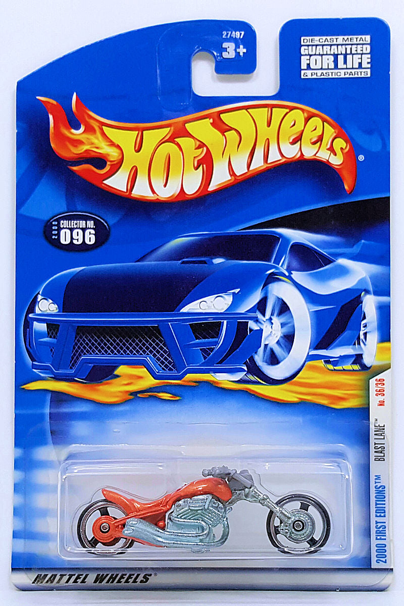 Hot Wheels 2000 - Collector # 096/250 - First Editions 36/36 - Blast Lane - Orange - USA