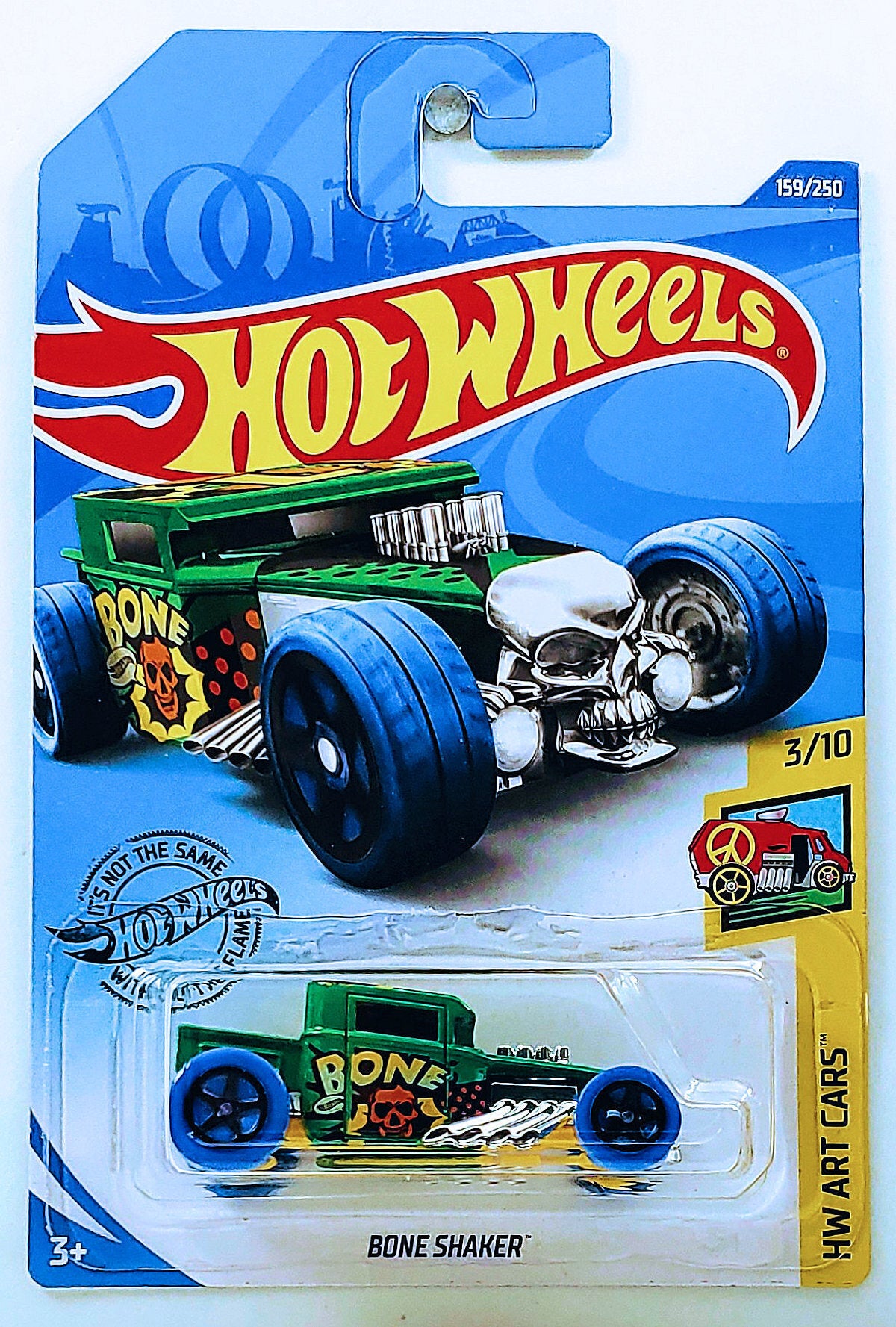 Hot Wheels 2020 - Collector # 159/250 - HW Art Cars 3/10 - Bone Shaker - Green - IC
