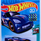 Hot Wheels 2018 - Collector # 056/365 - Tooned 3/5 - C6 Corvette (Tooned) - Blue - USA 50th Card with Factory Set Sticker