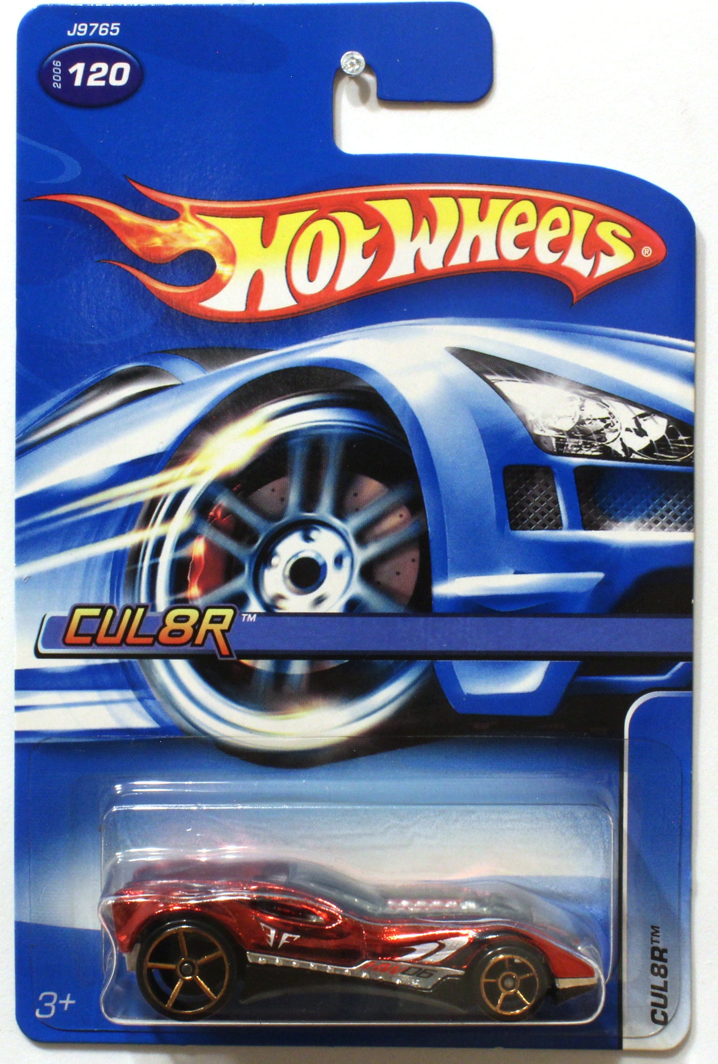Hot Wheels 2006 - Collector # 120/223 - Mail-In Promo / Track Aces 10/12 - CUL8R - Spectraflame / Chrome Red - Faster Than Ever Wheels