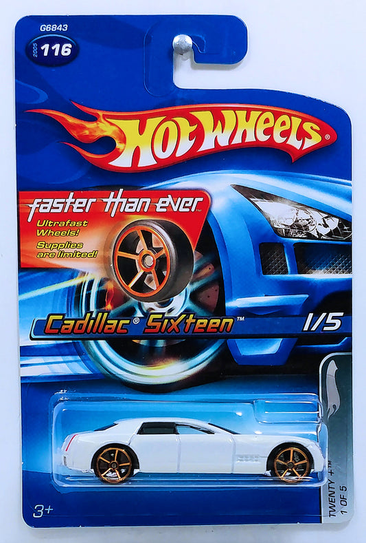 Hot Wheels 2005 - Collector # 116/183 - Twenty + 1/5 - Cadillac Sixteen - White - Faster Than Ever - USA