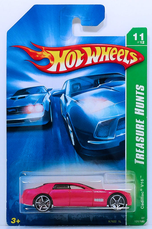 Hot Wheels 2007 - Collector # 131/180 - Treasure Hunts 11/12 - Cadillac V16 - Pearl Pink - USA