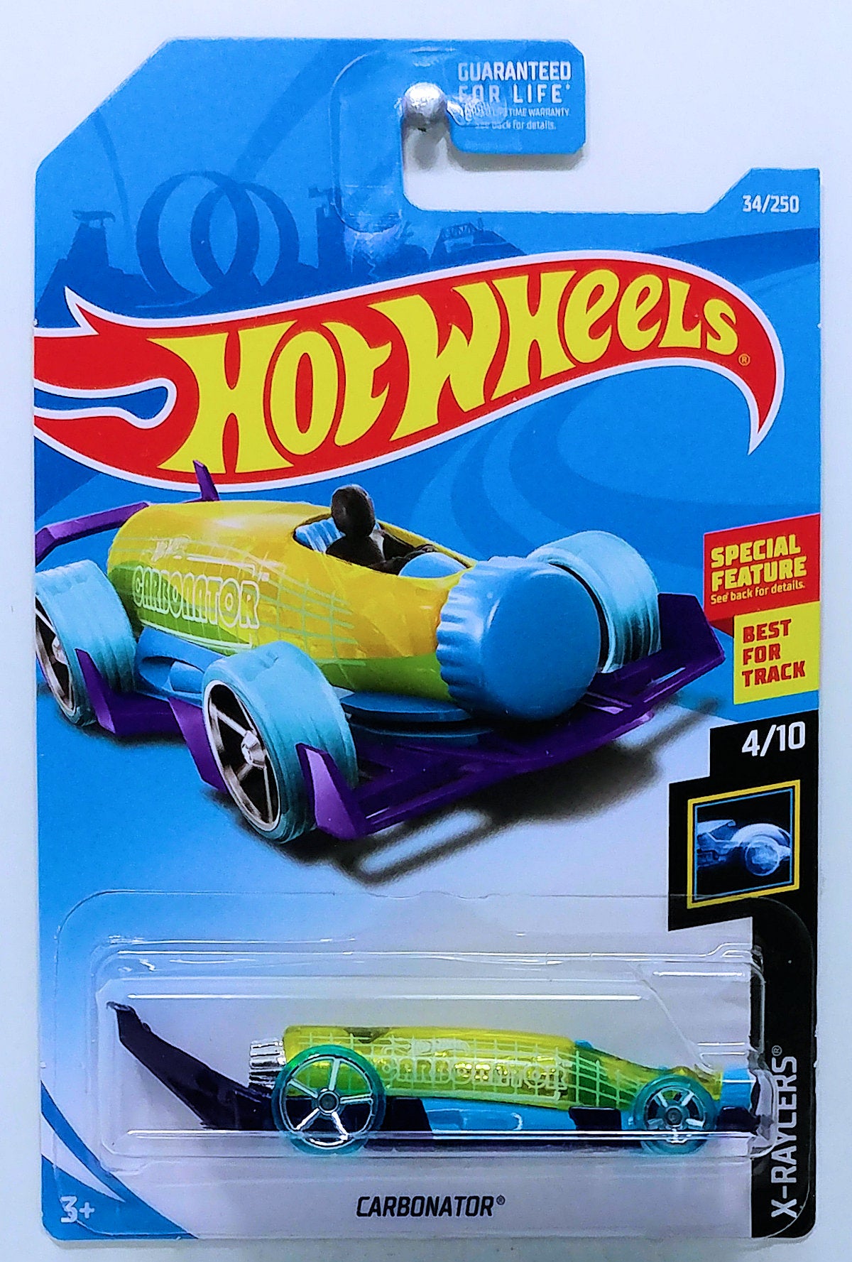 Hot Wheels 2019 - Collector # 034/250 - X-Raycers 4/10 - Carbonator - Yellow