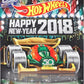 Hot Wheels 2017 - Holiday Hot Rods 6/6 - Carbonator - Red / "Happy New Year 2018" - Walmart Exclusive