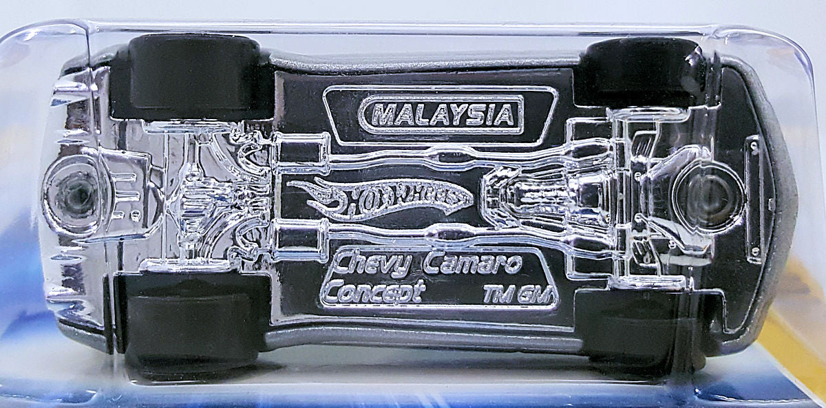 Hot Wheels 2007 - Collector # 002/180 - New Models 2/36 - Chevy Camaro Concept - Silver - Chrome Base - USA