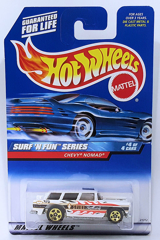 Hot Wheels 1999 - Collector # 964 - Surf 'N Fun Series 4/4 - Chevy Nomad - White - USA