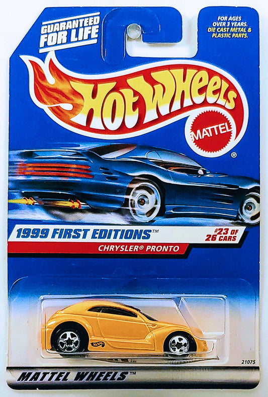 Hot Wheels 1999 - Collector # 928 - First Editions 23/26 - Chrysler Pronto - Yellow Metallic