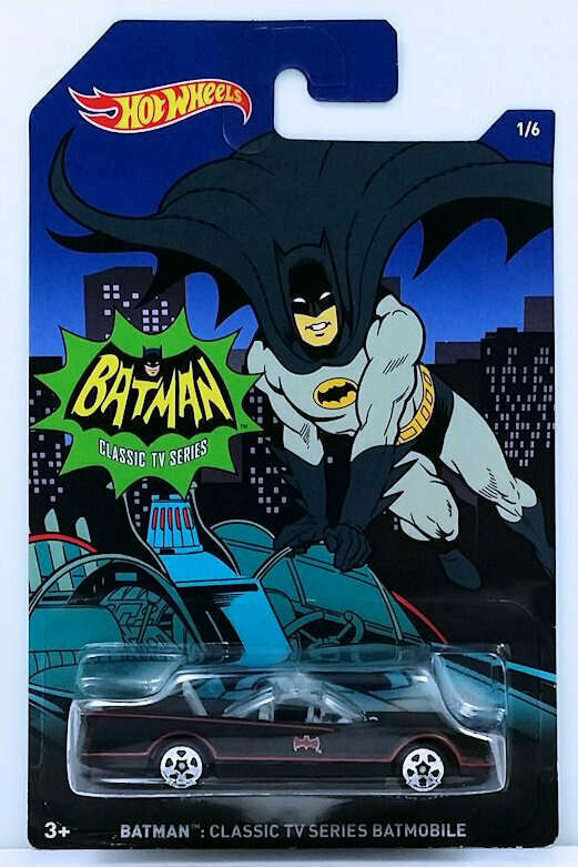Hot Wheels 2015 - Batman Series 1/6 - BATMAN: CLASSIC TV SERIES BATMOBILE - Flat Black - Walmart Exclusive