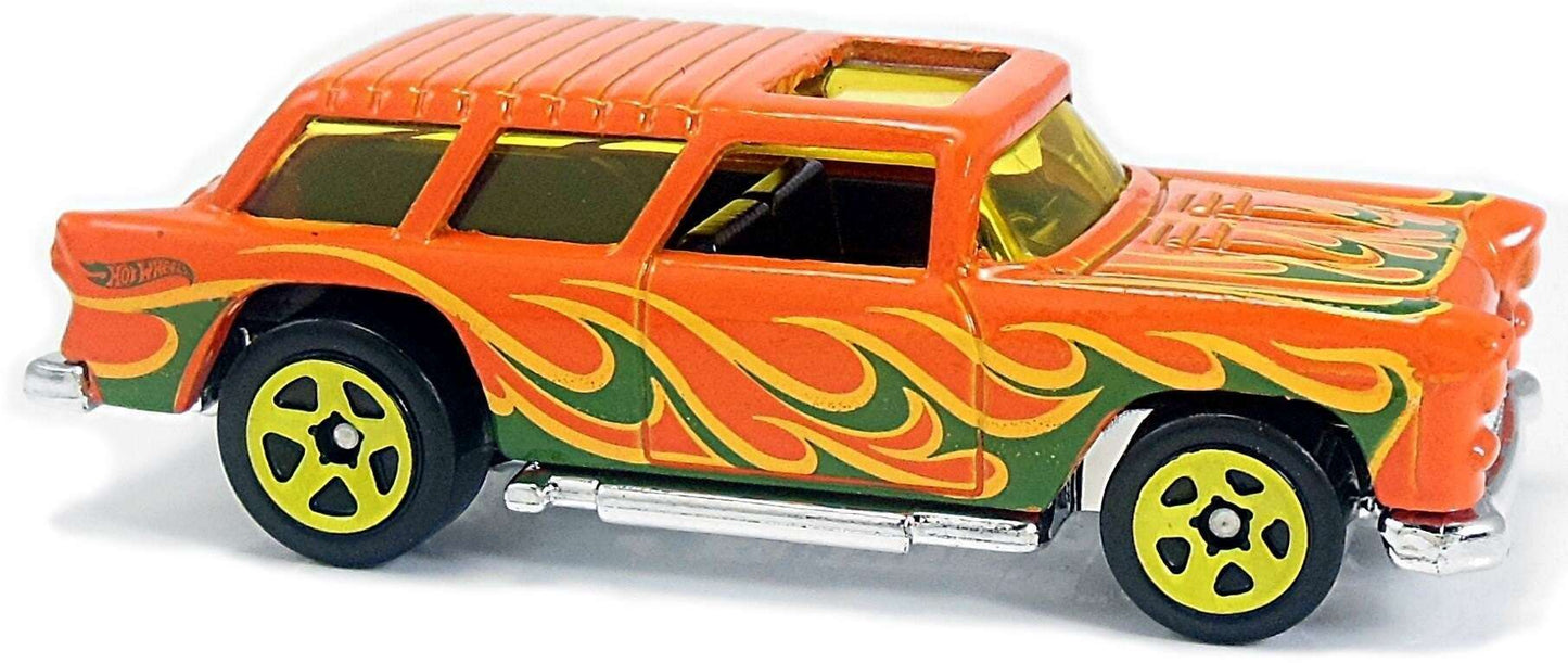 Hot Wheels 2018 - Collector # 349/365 - HW Flames 6/10 - Classic '55 Nomad - Orange