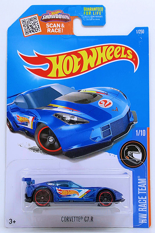 Hot Wheels 2016 - Collector # 001/250 - HW Race Team 1/10 - Corvette C7.R - Blue