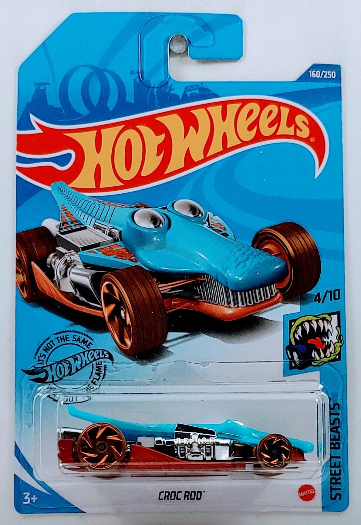 Hot Wheels 2020 - Collector # 160/250 - Street Beasts 4/10 - Croc Rod - Blue - IC