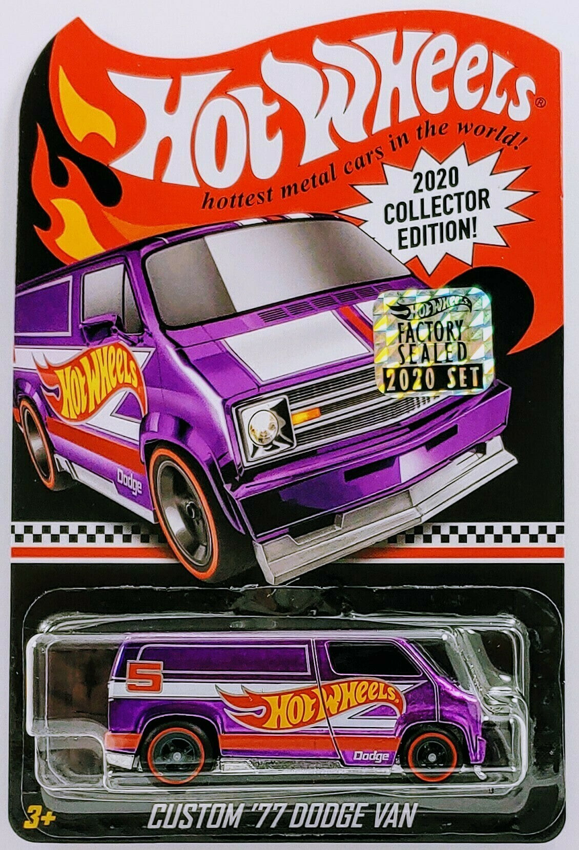 Hot Wheels 2020 - Collector Edition / Mail-In / Kroger # 5 - Custom '77 Dodge Van - MPN GJJ80