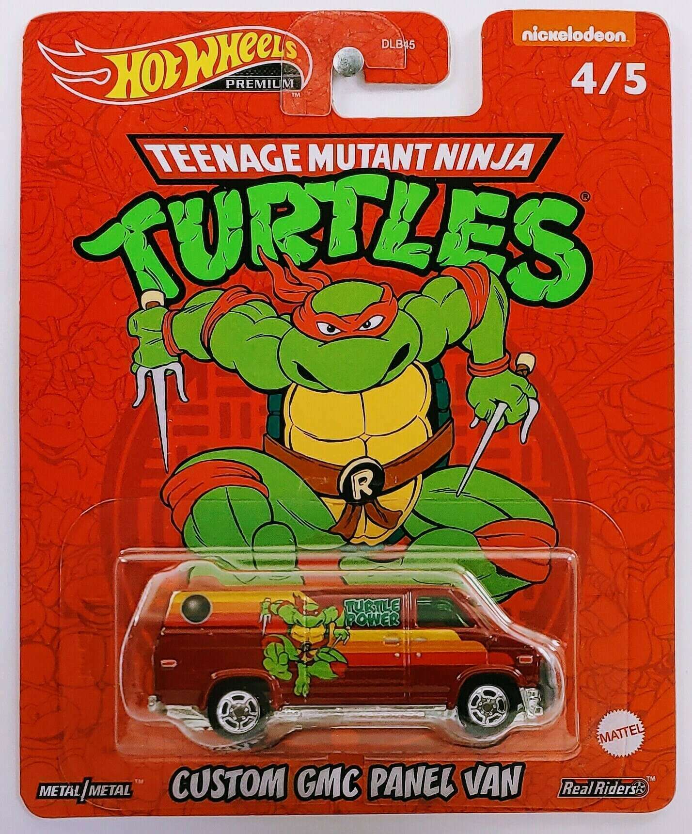 Hot Wheels 2022 - Teenage Mutant Ninja Turtles # 4/5 - Custom GMC Panel Van - Red / Raphael