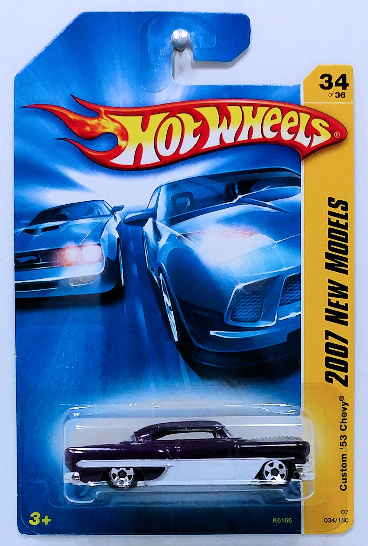 Hot Wheels 2007 - Collector # 034/180 - New Models 34/36 - Custom '53 Chevy - Purple Metalflake & White - USA
