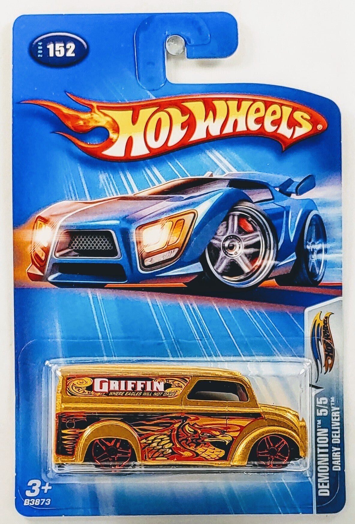 Hot Wheels 2004 - Collector # 152/212 - Demonition 5/5 - Dairy Delivery - Gold - USA '05 Card