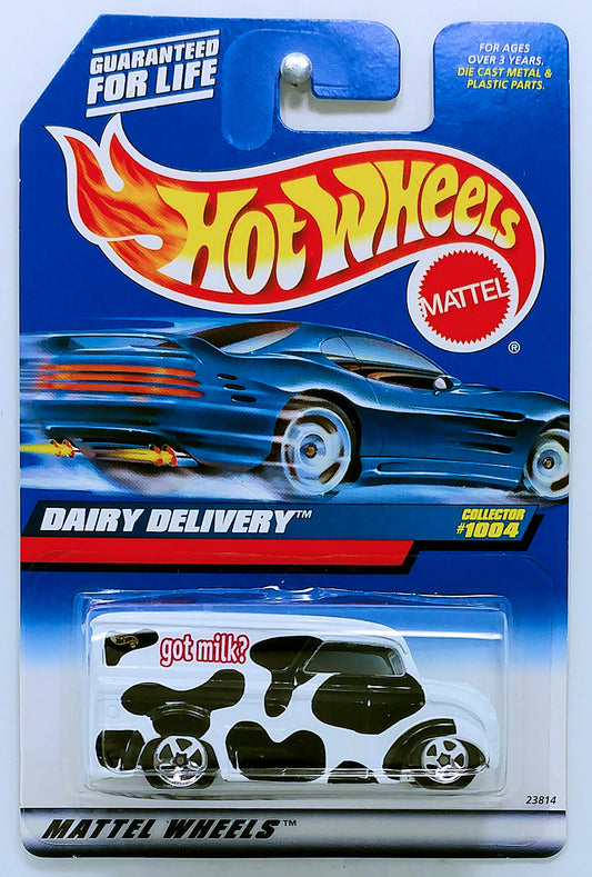Hot Wheels 1999 - Collector # 1004 - Dairy Delivery - Black & White / got milk? - China - USA