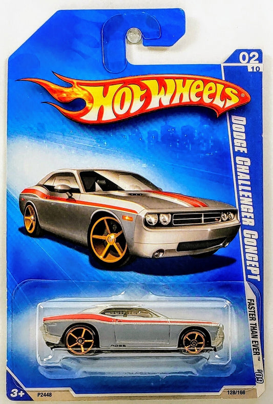 Hot Wheels 2009 - Collector # 128/166 - Faster Than Ever 2/10 - Dodge Challenger Concept - Silver - IC
