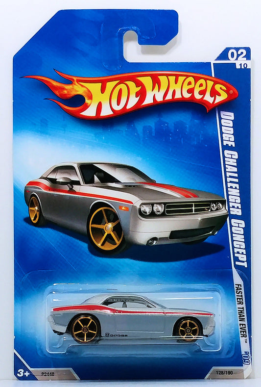 Hot Wheels 2009 - Collector # 128/190 - Faster Than Ever 2/10 - Dodge Challenger Concept - Silver