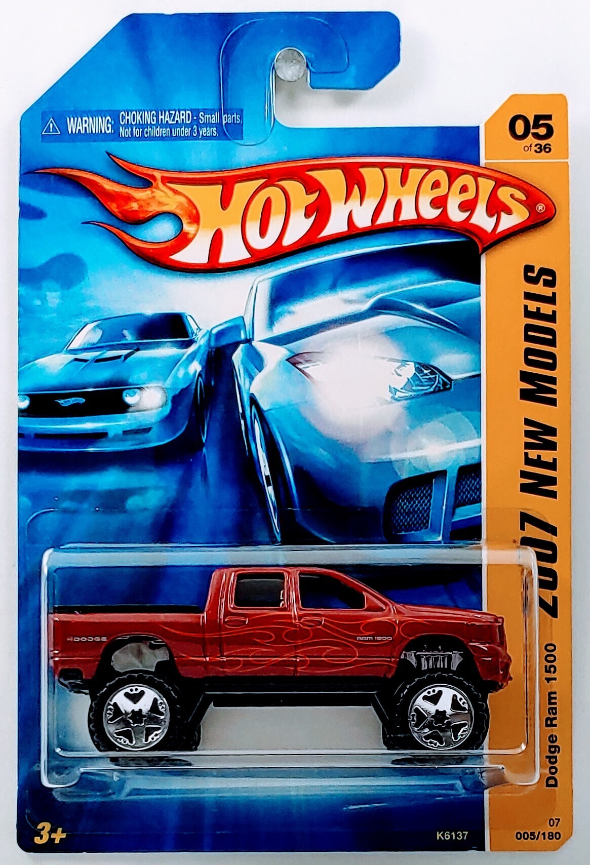 Hot Wheels 2007 - Collector # 005/180 - New Models 05/36 - Dodge Ram 1500 - Dark Red- USA