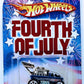 Hot Wheels 2008 - Fourth of July - Draggin' Wagon - Blue - White 5 Spokes - Kroger Exclusive