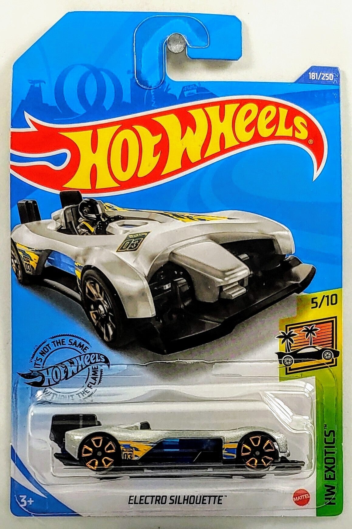 Hot Wheels 2020 - Collector # 181/250 - HW Exotics 5/10 - Electro Silhoutte - Silver - IC