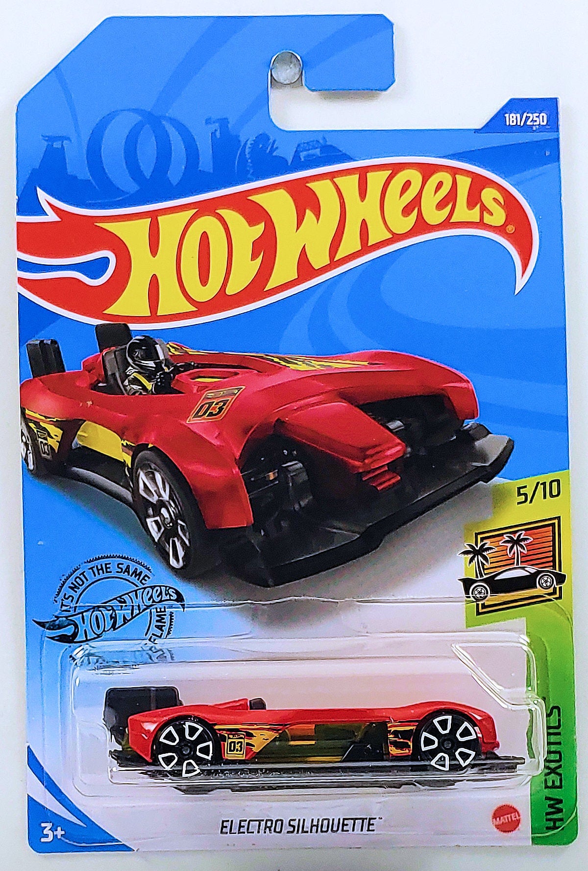 Hot Wheels 2020 - Collector # 181/250 - HW Exotics 5/10 - Electro Silhoutte - Red - IC