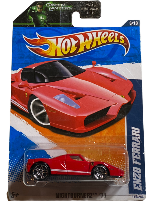 Hot Wheels 2011 - Collector # 116/244 - Nightburnerz 6/10 - Enzo Ferrari - Red