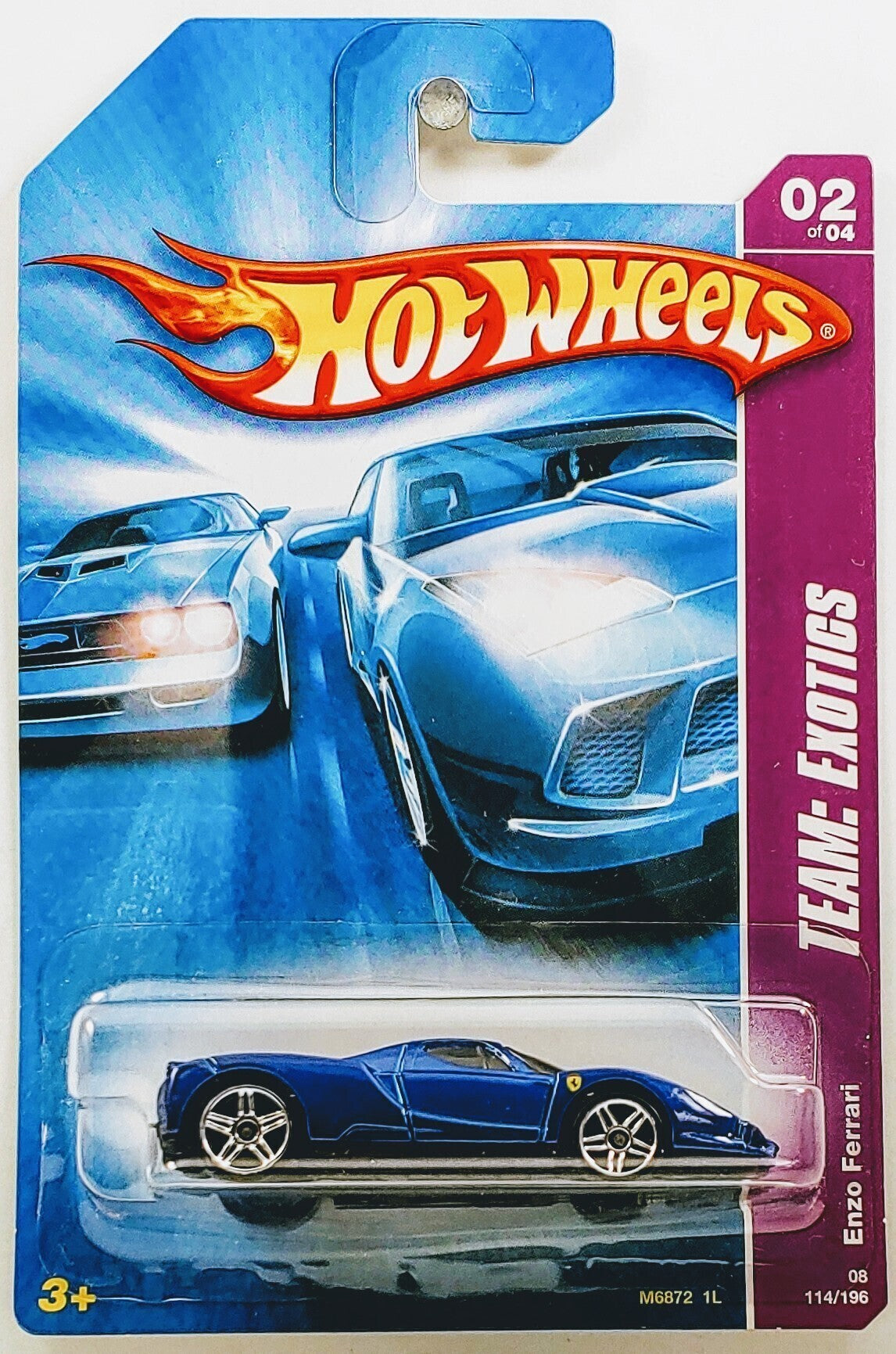 Hot Wheels 2008 - Collector # 114/196 - TEAM: Exotics 2/4 - Enzo Ferrari - Candy Blue - USA
