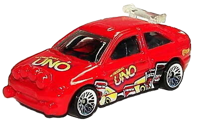 Hot Wheels 1999 - Collector # 984 - Classic Game Series 4/4 - Ford Escort -  Red / Uno - USA