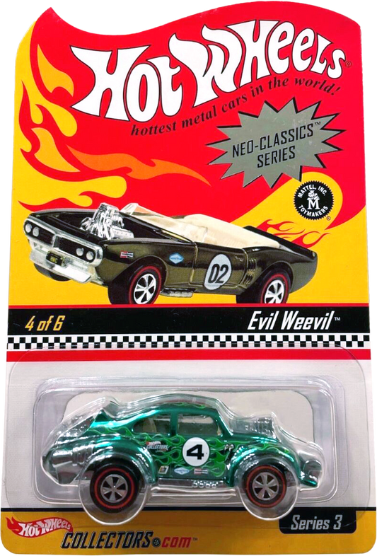 Hot Wheels 2004 - HWC / RLC Neo Classics Series 3 # 4/6 - Evil Weevil - Spectraflame Green - Redlines - Limited to 10,500
