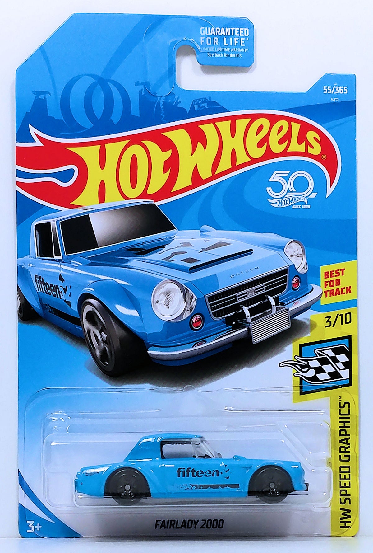 Hot Wheels 2018 - Collector # 055/365 - HW Speed Graphics 3/10 - Fairlady 2000 - Blue - USA