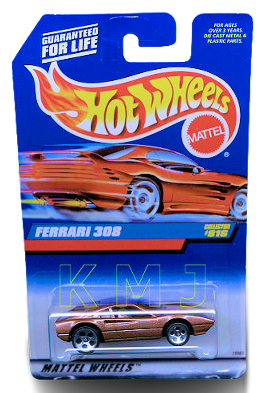 Hot Wheels 1998 - Collector # 816 - Ferrari 308 - Brown Metallic - 5 Dot - Tan Interior - USA