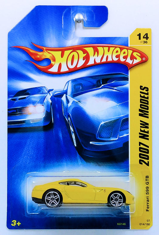 Hot Wheels 2007 - Collector # 014/180 - New Models 14/36 - Ferrari 599 GTB - Yellow - USA