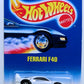 Hot Wheels 1996 - Collector # 442 - Ferrari F40 - White - 7 Spokes